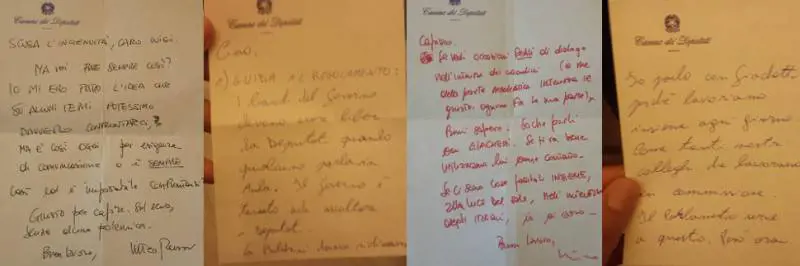 I "pizzini" tra Renzi e il grillino