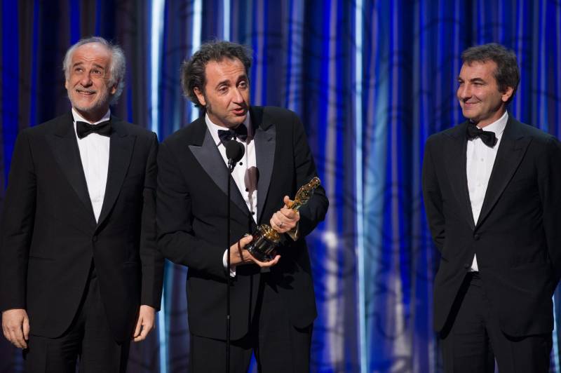 Paolo Sorrentino festeggia l'Oscar con Toni Servillo 