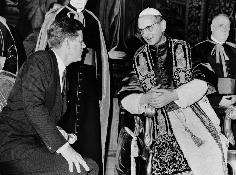 Paolo VI e John F. Kennedy nel 1963