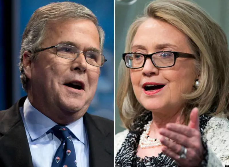Jeb Bush e Hillary Clinton