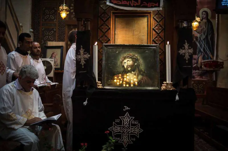 Un momento delle celebrazioni al Cairo, in Egitto
