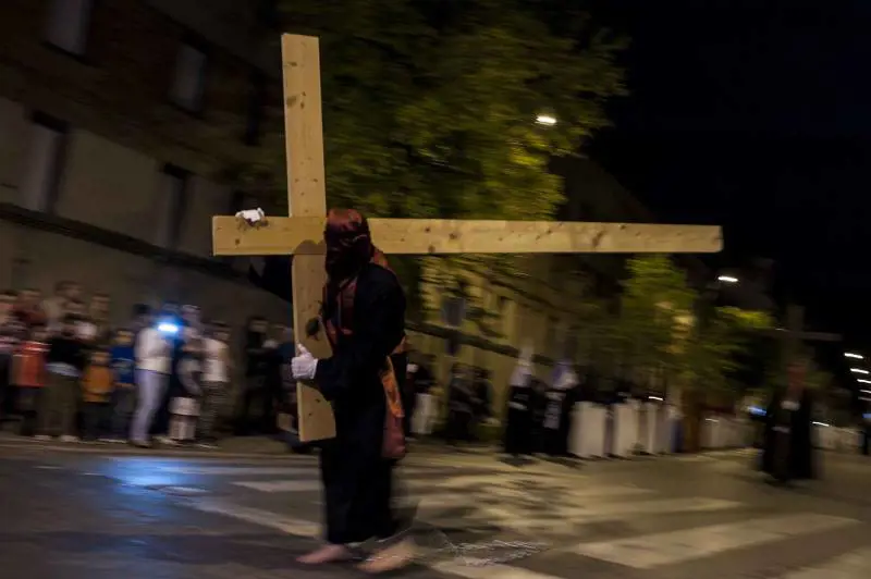 La processione con la Croce, a Calahorra