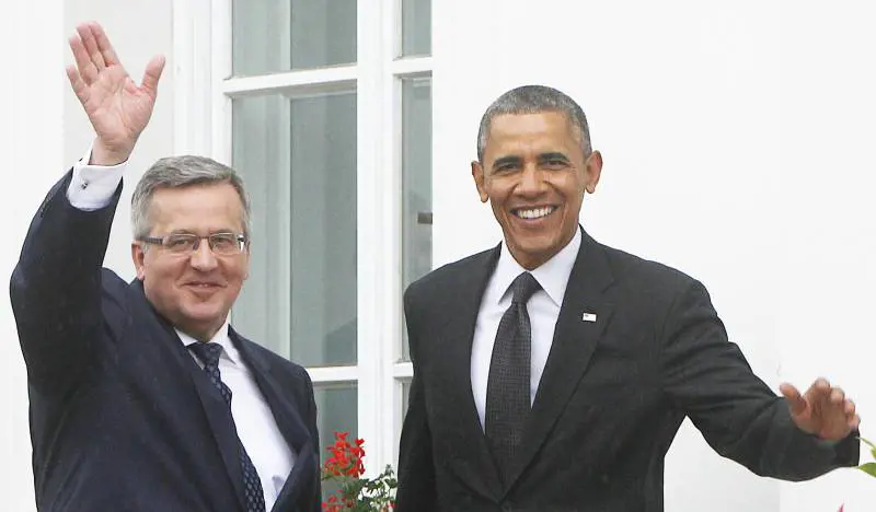 Obama e il presidente polacco Bronislaw Komorowski