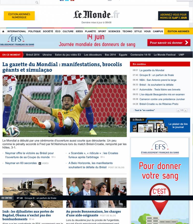 "La gazzetta del mondiale: manifestazioni, broccoli giganti e simulaçao"