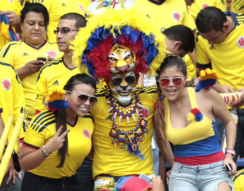 I colori del tifo colombiano