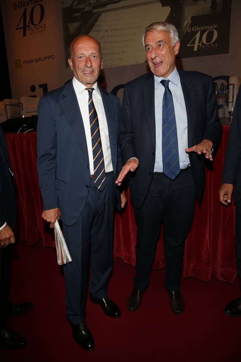 Il direttore de il Giornale, Alessandro Sallusti e il sindaco di Milano, Giuliano Pisapia
