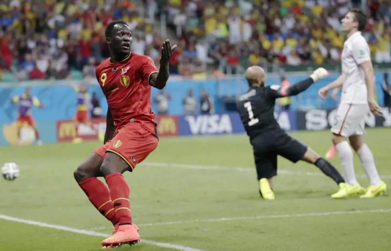 Il belga Romelu Lukaku esulta dopo il gol agli Usa