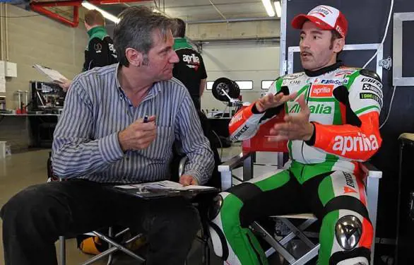 Maz Biaggi e Aprilia al lavoro per il debutto in Motogp