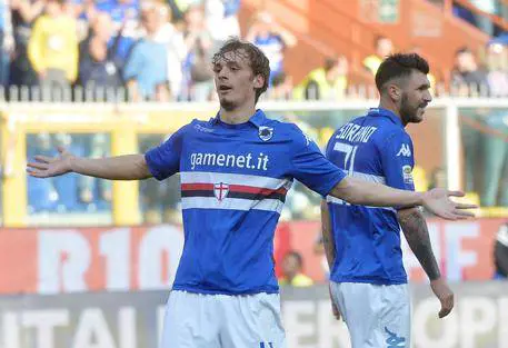 Gabbiadini, migliore in campo, e autore della prima rete doriana