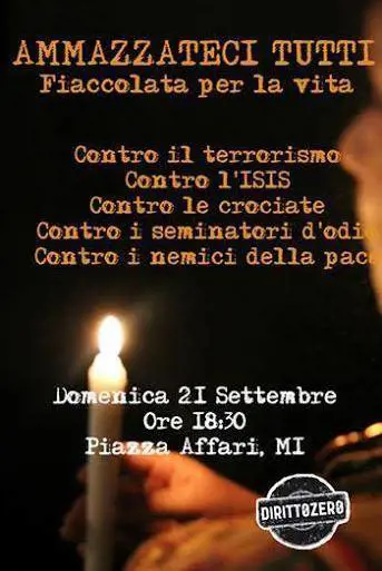 «Musulmani e no, contro terroristi e crociate»