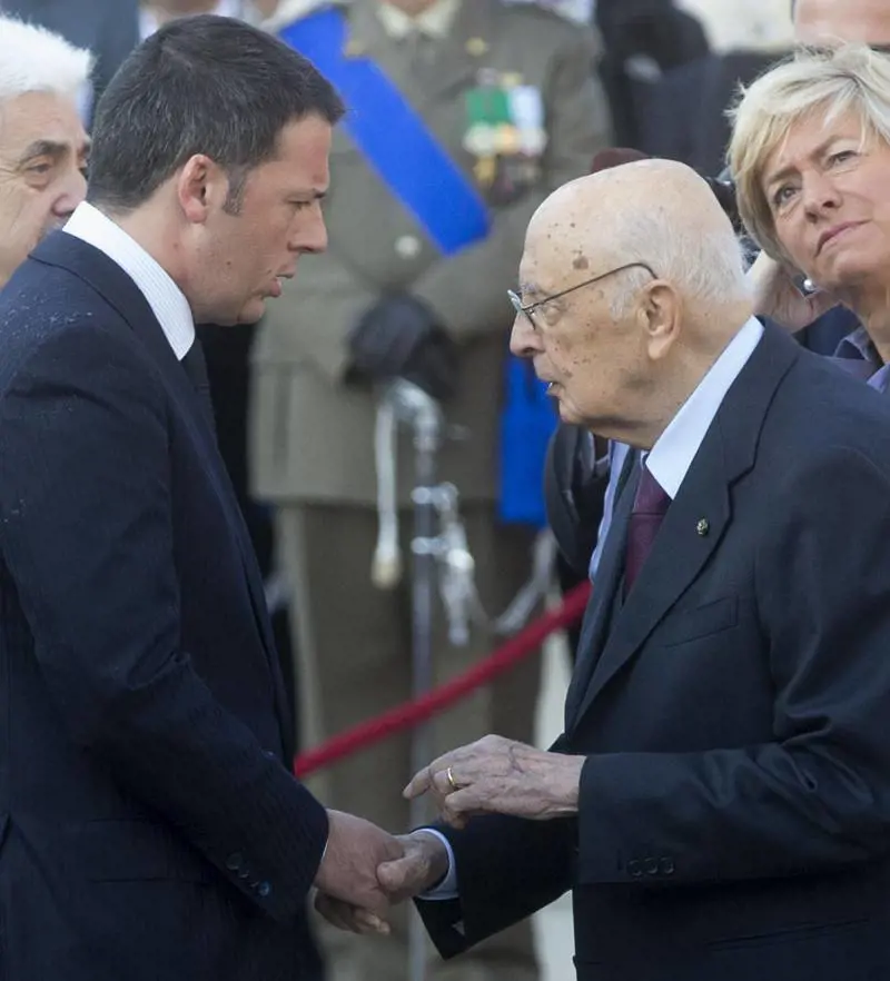Matteo Renzi e Giorgio Napolitano in una foto scattata il 4 novembre