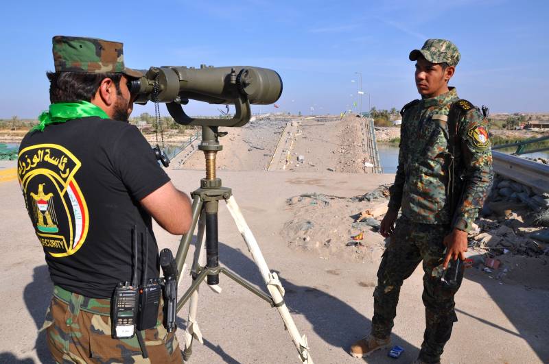 Postazione governativa irachea sul fronte a sud ovest di di Baghdad 
