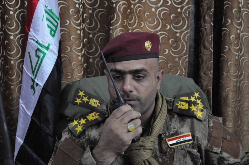 Il generale Hamid Qarim comandante della 5° brigata speciale Al Battar a Tikrit 