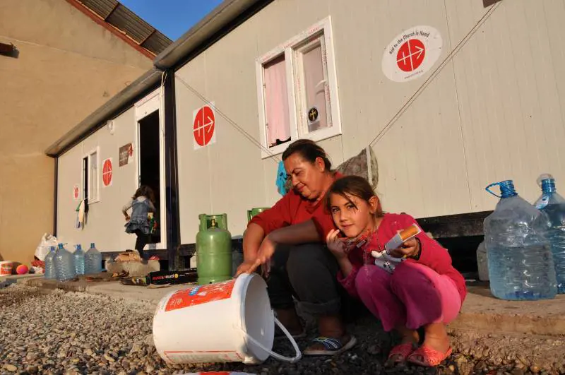 Gli scarni moduli abitativi per i rifugiati cristiani ad Erbil in Kurdistan 