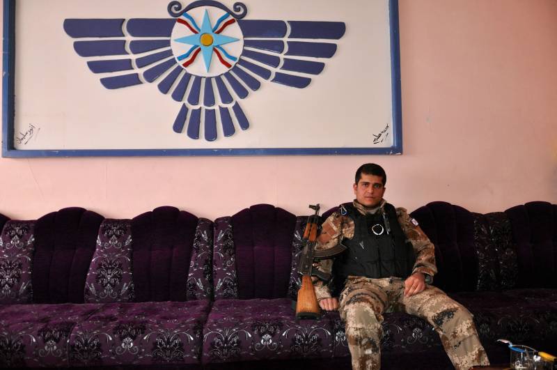 Athra Mansoor M. Kado della forza di protezione cristiana assira ad Al Qosh nel Kurdistan iracheno