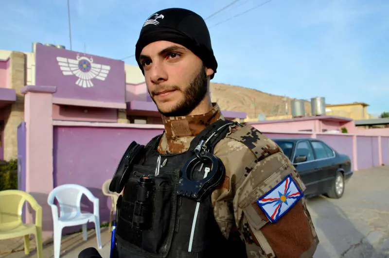 Giovane volontario del Movimento democratico assiro ad Al Qosh in Kurdistan