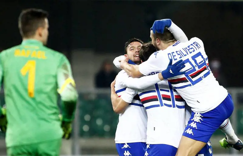 Samp corsara: dopo 45 anni vince a Verona. Cagliari k.o.