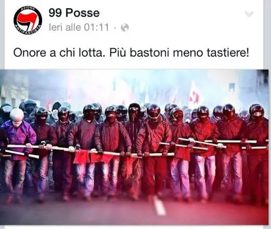Follia 99 Posse su Facebook: "Più bastoni, meno tastiere"