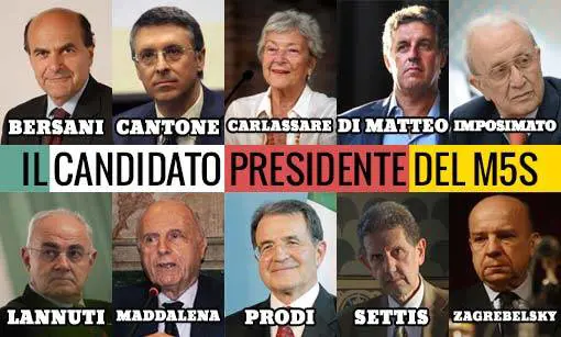 I grillini lanciano le Quirinarie: ci sono anche Prodi e Bersani