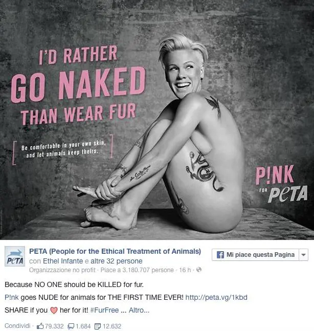 Pink si spoglia. Per un buon motivo