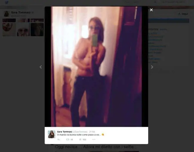 Sara Tommasi e la "buonanotte" bollente su Instagram