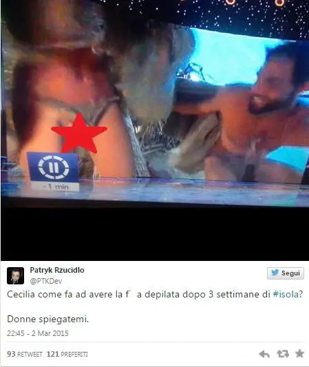 Isola dei Famosi a luci rossi: Cecilia Rodriguez completamente nuda