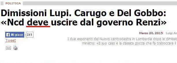 Ordini e contrordini fra i «big» alfaniani E i militanti milanesi vanno in confusione