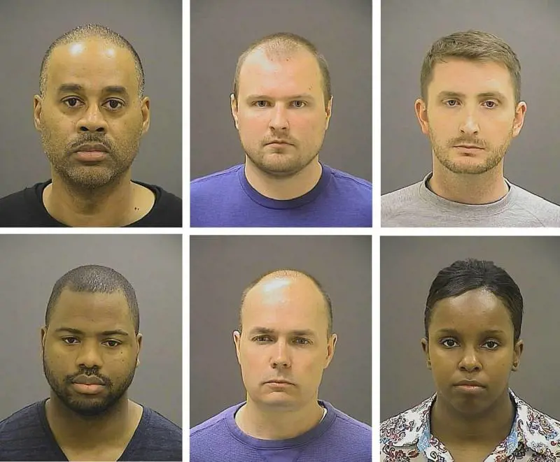 I sei poliziotti incriminati per la morte di Freddie Gray (Clicca per vedere la foto)
