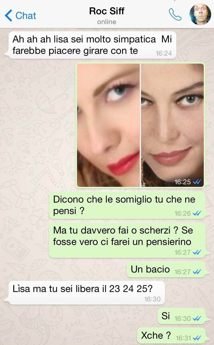I messaggi tra Lisa Fusco e Rocco Siffredi