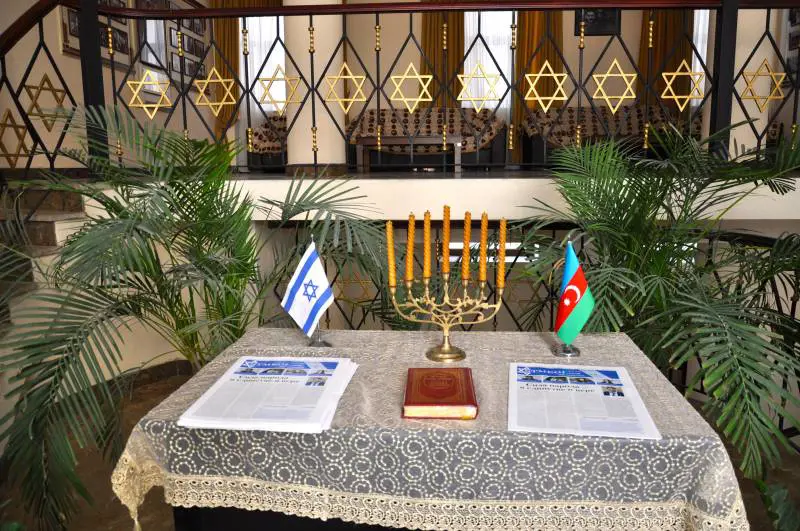 L'ingresso della sinagoga di Baku