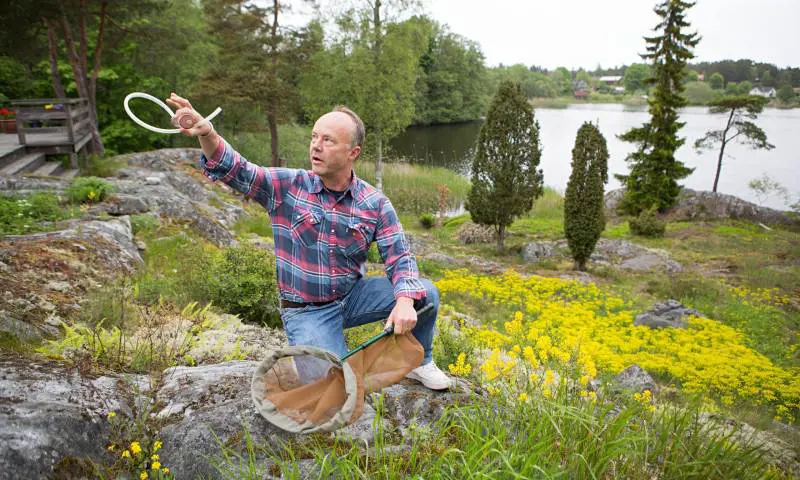Fredrik Sjöberg sull'isola Runmaro, in Svezia