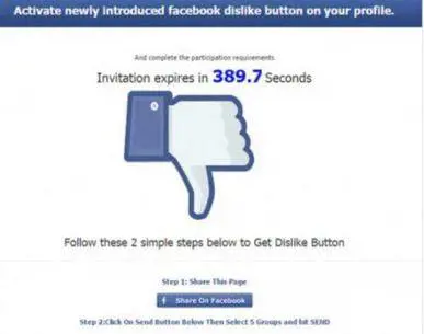 Facebook e la truffa del tasto "non mi piace"