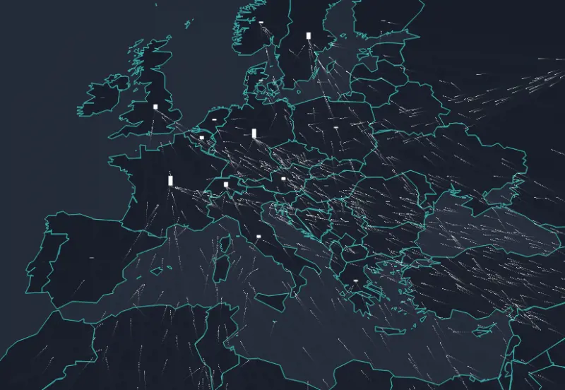 Migranti, una mappa interattiva mostra gli spostamenti