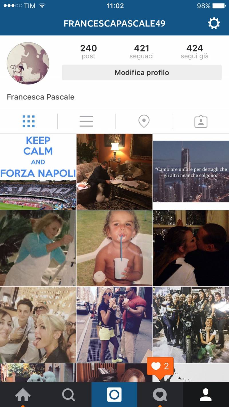 Profilo Instagram di Francesca Pascale