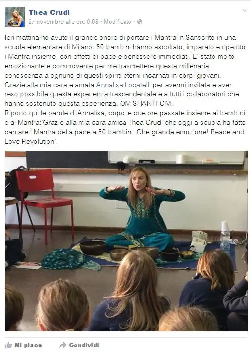La battaglia dei pacifisti: lezioni di Mantra indù ai bambini