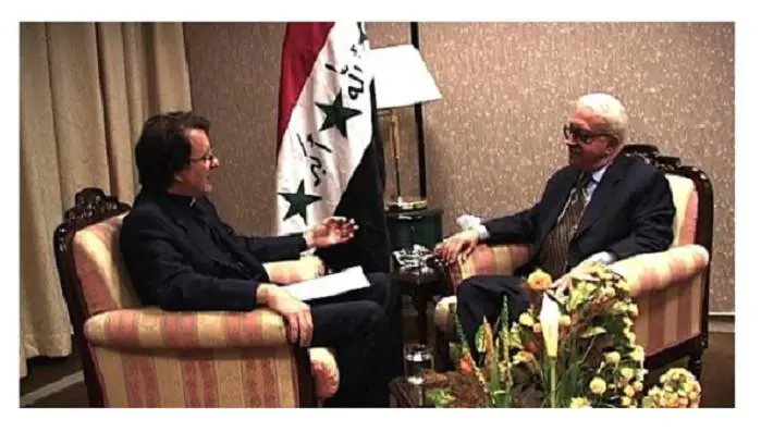 Padre Benjamin e Tareq Aziz