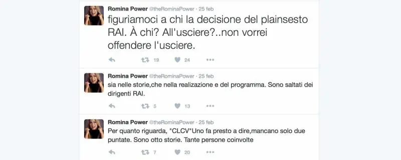 Cancellazione "Così lontani così vicini": i commenti di Romina Power