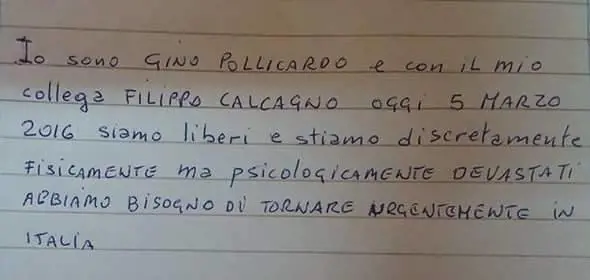 Libia, gli ostaggi: "Siamo devastati. Ora dobbiamo ritornare in Italia"