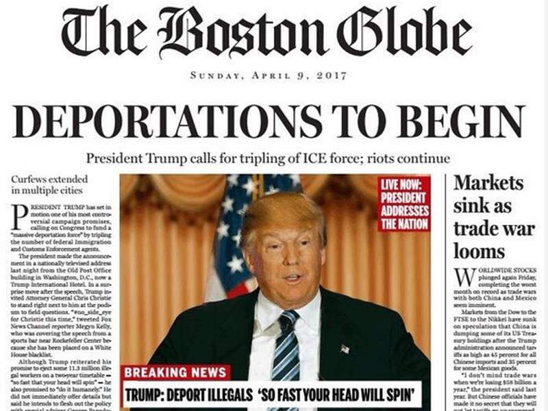 Donald Trump Boston Globe