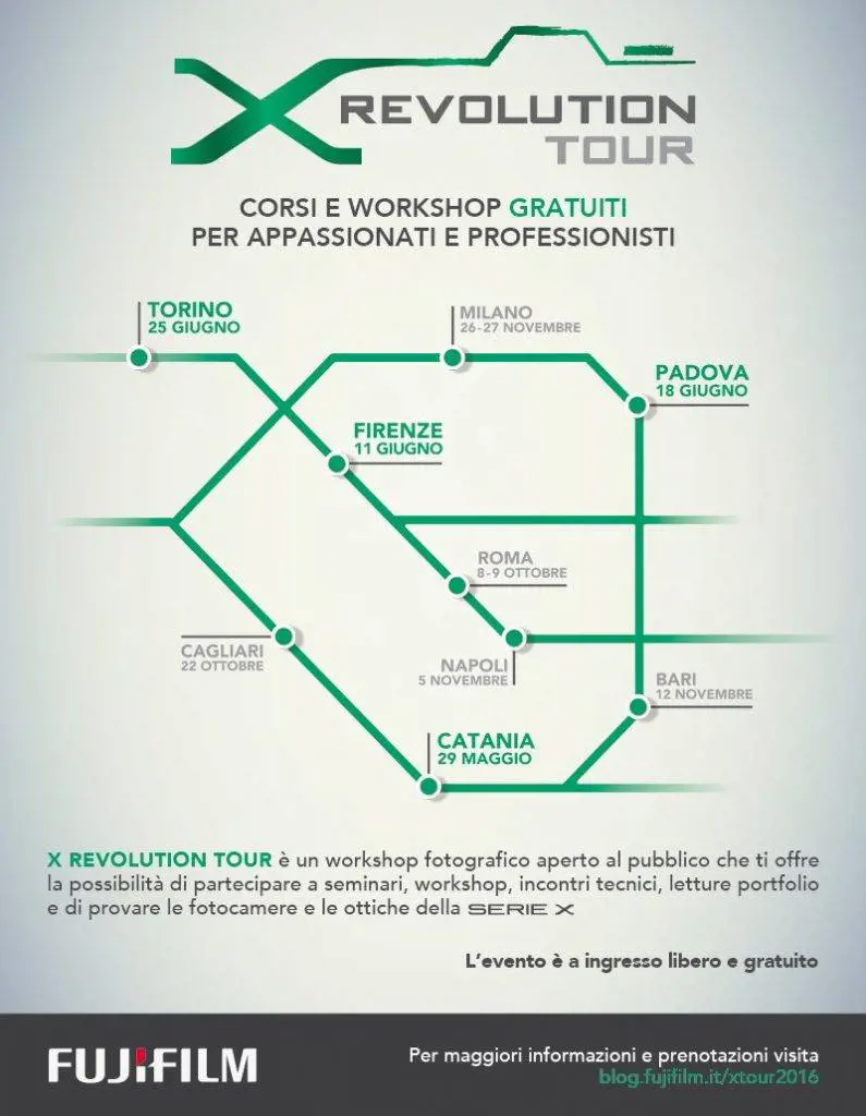 Fujifilm, la fotografia itinerante: parte il roadshow "X Revolution Tour"
