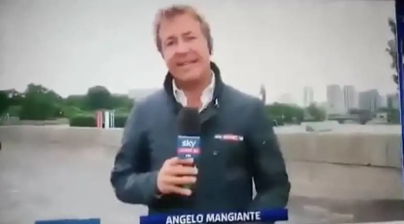 Scippo durante la diretta Sky dagli Europei di Parigi