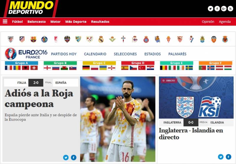 "Addio alla Rossa campione", questo il laconico commento del quotidiano sportivo di Barcellona "El Mundo Deportivo"