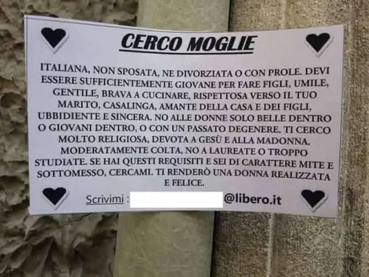"Cerco moglie religiosa e sottomessa". E l'annuncio fa ridere la rete