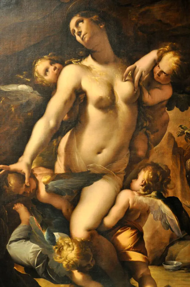 Santa Maria Maddalena portata in cielo dagli angeli