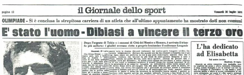 Il Giornale dello Sport del 30 luglio 1976