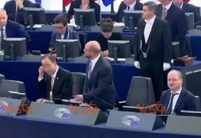 Ban Ki-moon contestato al parlamento Ue