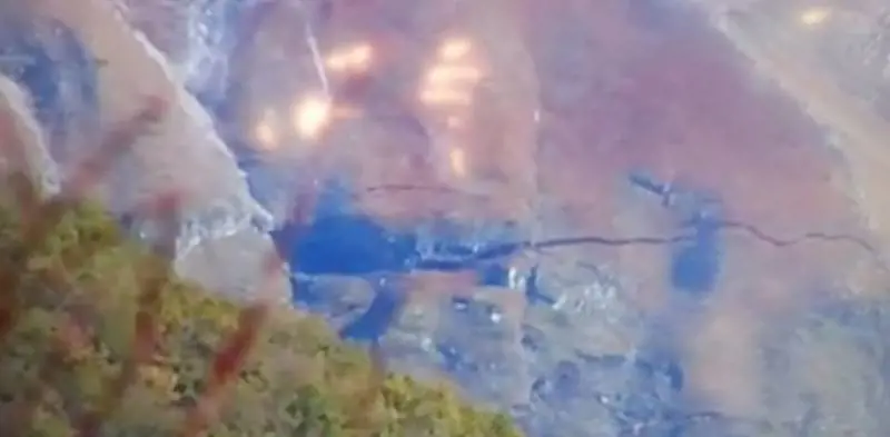 La crepa sul monte Vettore: montagna spaccata a metà