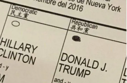 Eric Trump pubblica foto della scheda: rischia il carcere