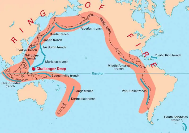 La Cintura del fuoco: qui il 90% dei terremoti