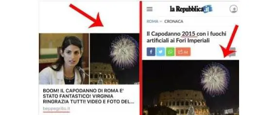 Grillo esalta il Capodanno del M5s, ma usa una foto del 2015